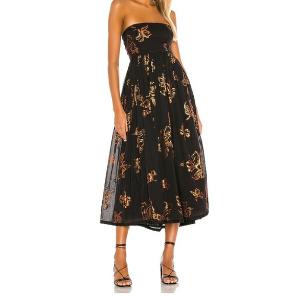 Free People Dresses & Skirts - FREE PEOPLE BAJA BABE STRAPLESS MIDI DRESS